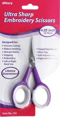 Embroidery Scissors - 4.25" - Purple