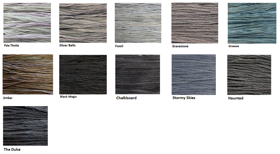 Forbidden Fiber Company Embroidery Threads - Black / Gray