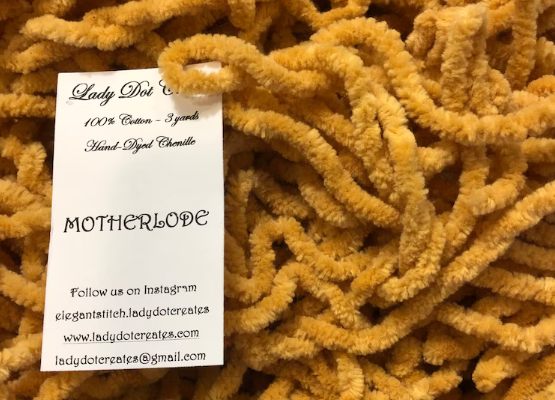 Lady Dot Creates -Cream / Gold / Brown Chenille