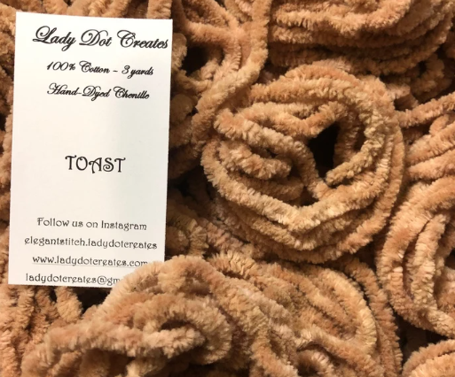 Lady Dot Creates -Cream / Gold / Brown Chenille