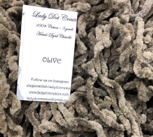 Lady Dot Creates -Green Chenille
