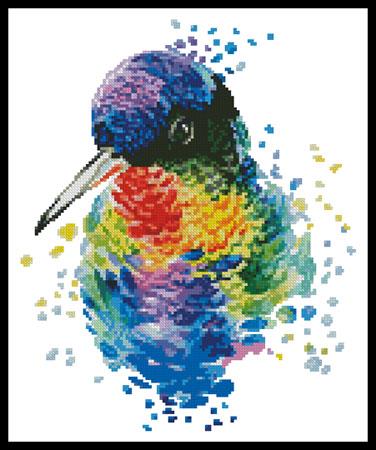 Mini Watercolour Hummingbird