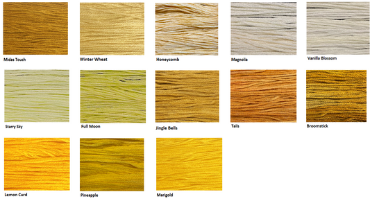 Forbidden Fiber Company Embroidery Threads - Gold / Yellow / Cream