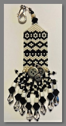 Buttons and Black Lace Fob Kit