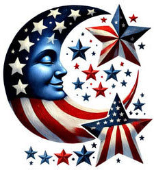 Patriotic Moon Magnet