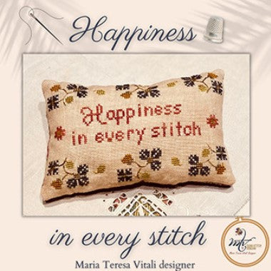 Happiness in Every Stitch Pillow