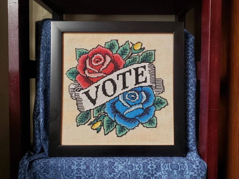 Vote/Love with Roses Tattoo