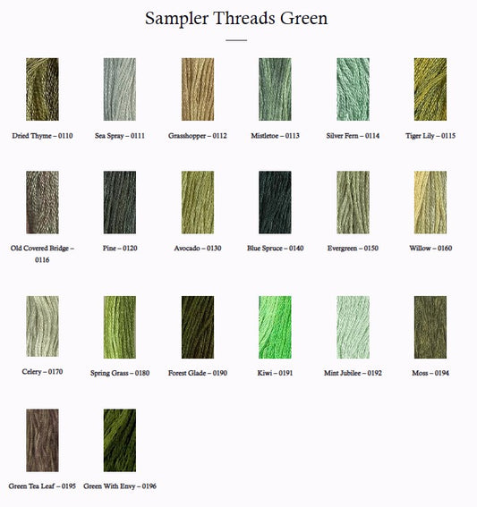 The Gentle Art Sampler Threads - Greens
