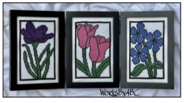 Stained Glass Flowers (Crocus,Tulips, Periwinkles)