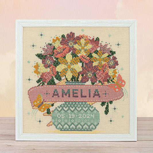 Modern Baby Sampler | Bouquet + Butterflies